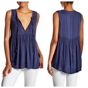 Nordstrom MELROSE & MARKET Blue V-Neck Tank Shirt Top – Size Small